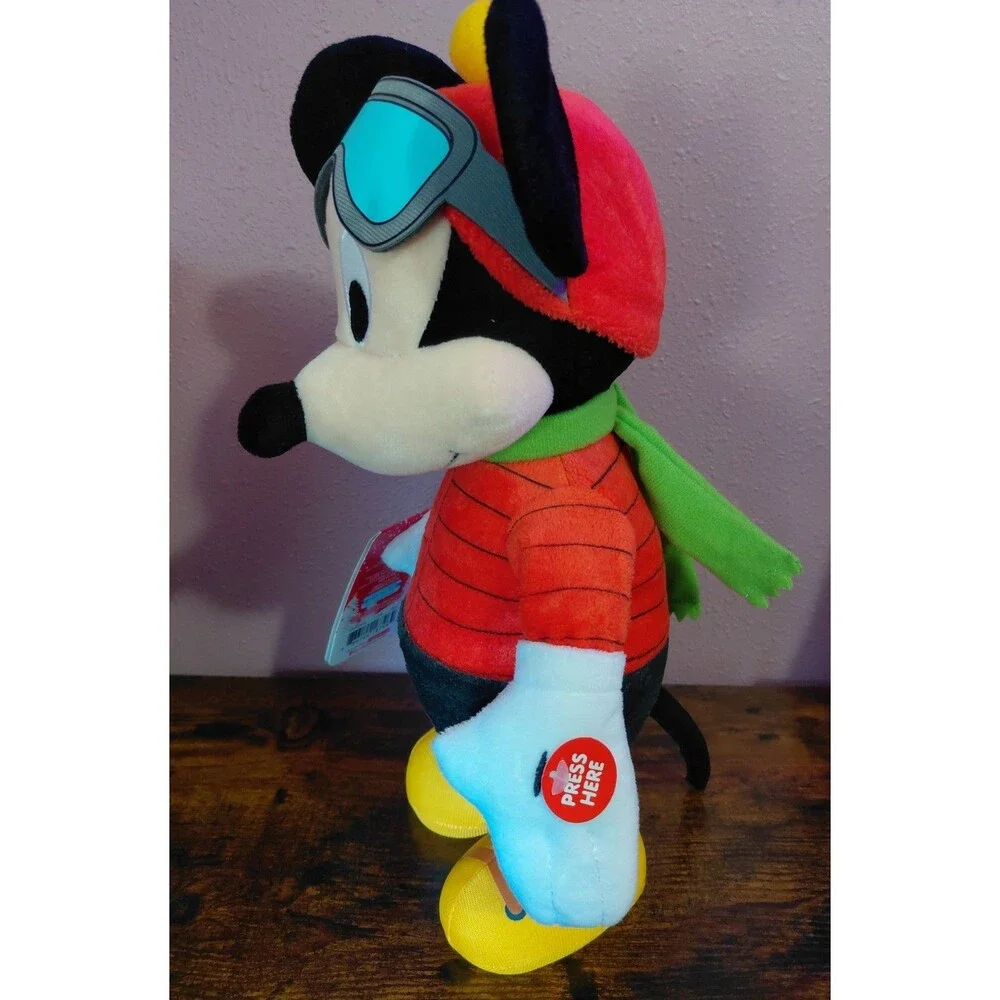 Disney Holiday Christmas Singing Mickey Mouse Plush DECK THE HALLS Ski 12